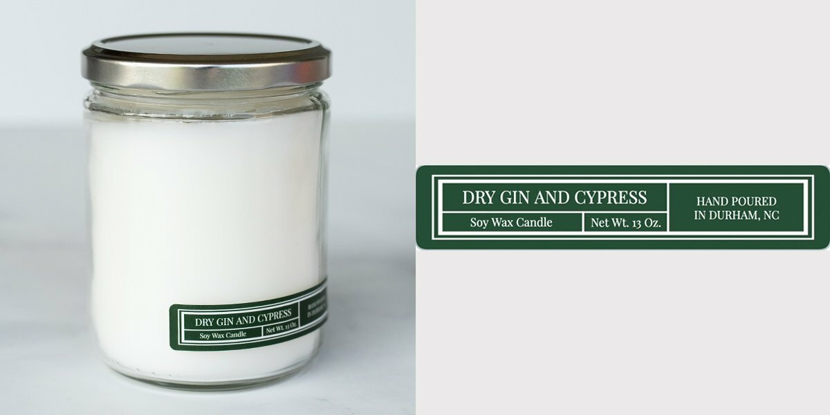 Dry Gin and Cypress fragrance oil candle
